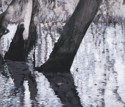 Bells Swamp, Macedon Ranges, Victoria, painted photograph by Michelle Thompson