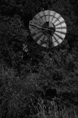 Windmill in the dark, Macedon Ranges, Victoria